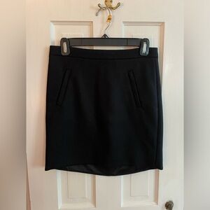JCREW black wool mini/pencil skirt